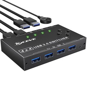 USB-Switch YOUTINGHDAV USB 3.0 Switch 4 PC, 4 in 4 out USB