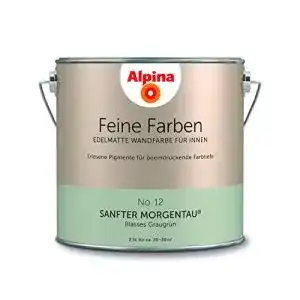 Wandfarbe gruen alpina feine farben no 12 sanfter morgentau