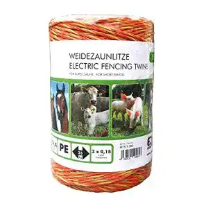 Weidezaunlitze ellofence ellofarm orange gelb 3 leiter nirosta