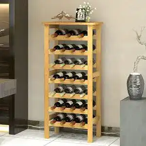 Weinregal dripex bambus weinflaschenregal 7 ebenen