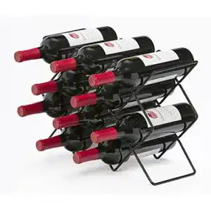 Weinregal mango steam 10 flaschen schwarzes arbeitsplatte