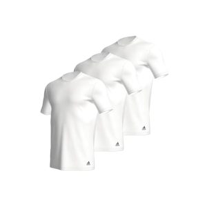 Weißes T-Shirt Herren adidas Herren Kurzarm Unterhemd 3er Pack