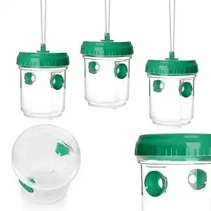 Wespenfalle bigdean 3er set fuer draussen in gruen 9x13cm lebend