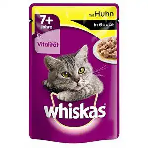 Whiskas katzenfutter whiskas portionsbeutel 7 mit huhn in sauce