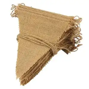 Wimpelkette g2plus rustikale hessian 15m jute wimpel 1