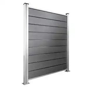 Wpc zaun hori design sichtschutz zaun steckzaun gartenzaun