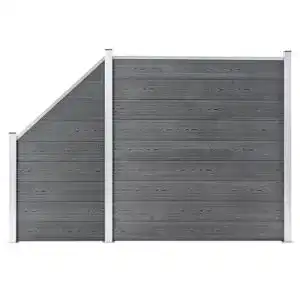 Wpc zaun vidaxl wpc zaun set 1 quadrat 1 schraege