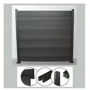 Wpc zaun woodstore24 komplettset wpc zaun sichtschutz