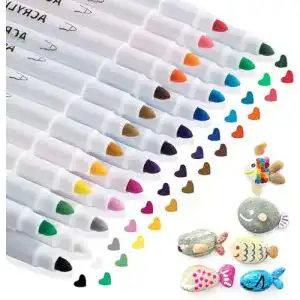 Acrylstifte akarued 25 farben marker stifte fuer steine acrylfarben