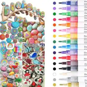 Acrylstifte beager fuer steine 16 farben wasserfest permanent