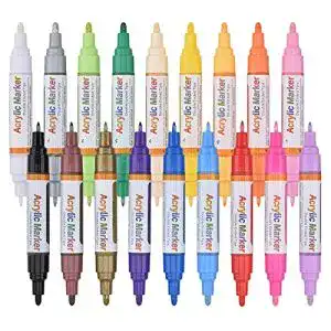 Acrylstifte dealkits doppelspitze 18 farbige doppelfasermaler