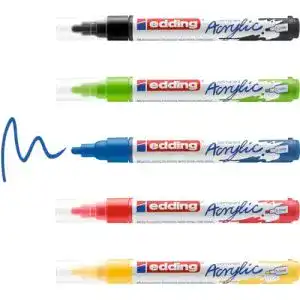 Acrylstifte edding 5100 acrylmarker schwarz rot blau gelb