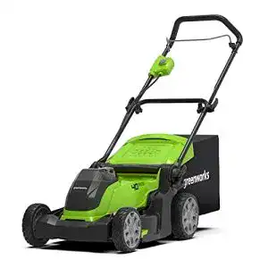 Akku rasenmaeher mit mulchfunktion greenworks g40lm41