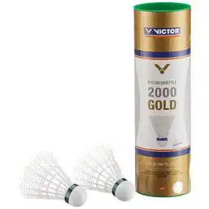 Badminton baelle victor nylon shuttle 2000 gold weiss gruen