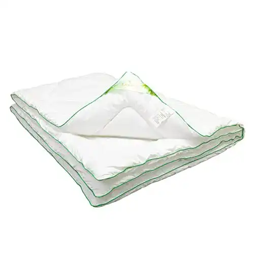 Bettdecke aus Bambus 140×200 cm – Pen-Pol Steppdecke in Weiß