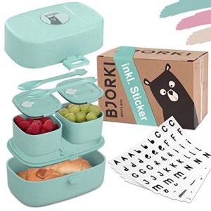 Bento-Box BJORKI ® Bento Box für Kinder inkl. Namensticker