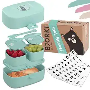 Bento box bjorki bento box fuer kinder inkl namensticker