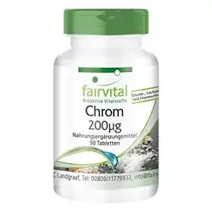 Chrom tabletten fairvital chrom 200c2b5g 90 tabletten mit 200mcg