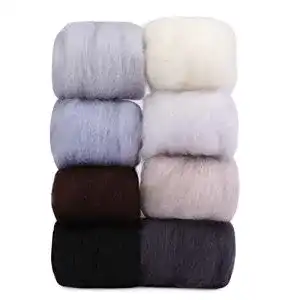Filzwolle namner 80 g filz wolle von 8 farben wolle roving