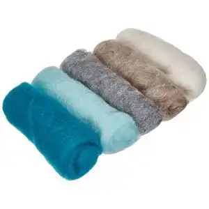 Filzwolle rayher hobby 5364700 reine schurwolle vlies 5 farben
