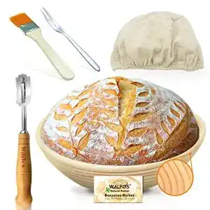 Gaerkoerbchen walfos runder gaerkorb zum brotbacken set
