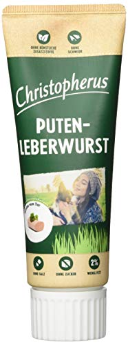 Hundeleberwurst Christopherus Puten-Leberwurst für Hunde, 75 g