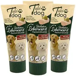Hundeleberwurst schecker tubidog leberwurst 3 x 75g