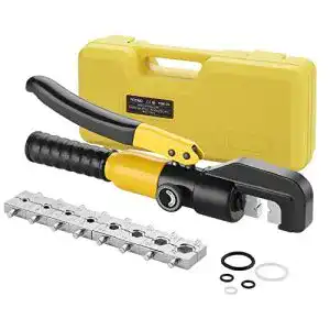 Hydraulische crimpzange teeno mit 9 sechskantschablonen
