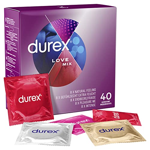 Kondom Durex Love Mix Mischung, Vielseitige Mixpackung