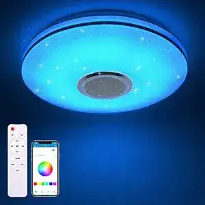 Led deckenleuchte mit lautsprecher milfech 36w led