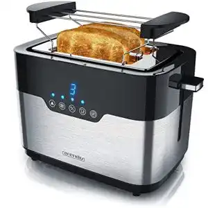 Mini toaster arendo edelstahl toaster 2 scheiben mit led anzeige