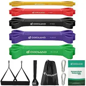 Power band odoland fitnessbaender set pull up resistance band