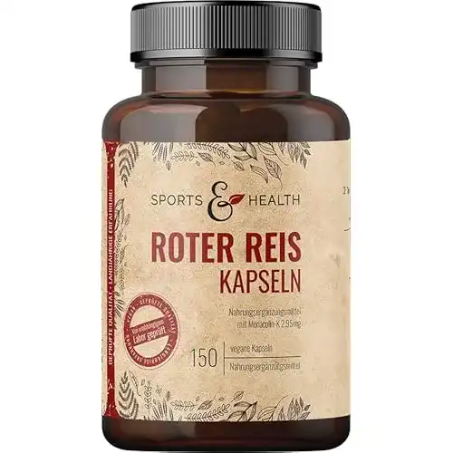 Rote Reis Kapseln 150 Stück – Vegan, Allergenfrei, 2,95 mg Monacolin-K