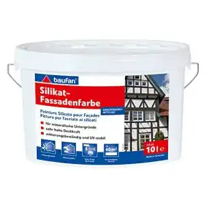 Silikatfarbe aussen baufan silikatfassadenfarbe 10 liter weiss innen