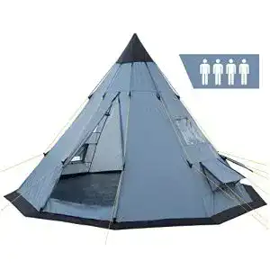 Tipi zelt campfeuer spirit fuer 4 personen grau indianerzelt