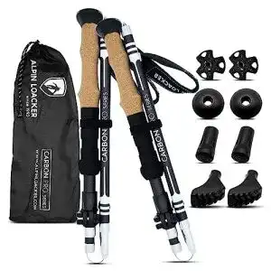 Trekkingstoecke faltbar alpin loacker wanderstoecke carbon