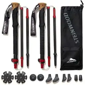 Trekkingstoecke faltbar steinwood premium carbon wanderstoecke 1