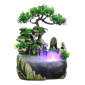 Zimmerbrunnen ejoyous mit led beleuchtung tischbrunnen