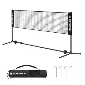 Badminton netz songmics 3 m volleyballnetz hoehenverstellbar