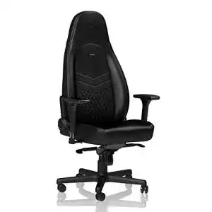 Buerostuhl echtleder noblechairs icon gaming stuhl schwarz