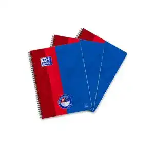 Collegeblock oxford duo a4 kariert und liniert 80 blatt rot blau 3