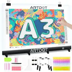 Diamond painting artdot leuchttisch a3 als 5d diamond painting