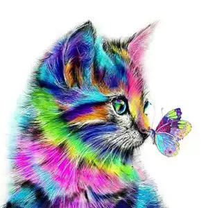 Diamond painting nuoshen 5d diamant malerei katze 30 x 30cm