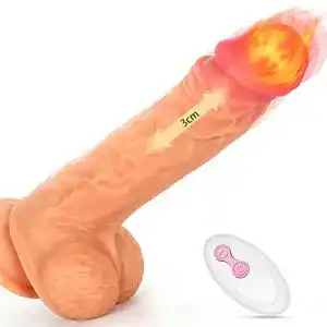 Dildo fidech vibrator mit stossfunktion und 360 rotierender