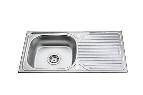 Edelstahlspüle Vontech Einbauspüle 1 Becken 76 x 43,5 cm
