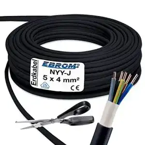 Erdkabel ebrom nyy j 5x4 mmc2b2 starkstromkabel pvc erdleitung