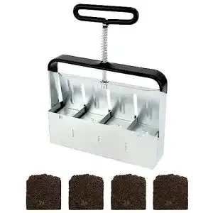 Erdtopfpresse qwork stahl erdballenpresse garten