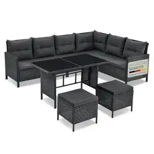 Gartenmoebel set juskys polyrattan lounge manacor mit ecksofa