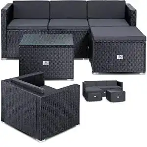 Gartenmoebel set kesser polyrattan lounge aruba