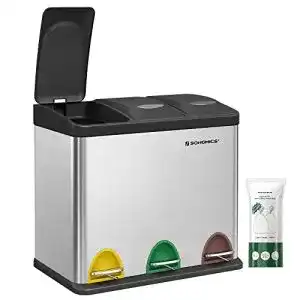 Geruchsdichter muelleimer songmics muelleimer kueche 3 x 8 l